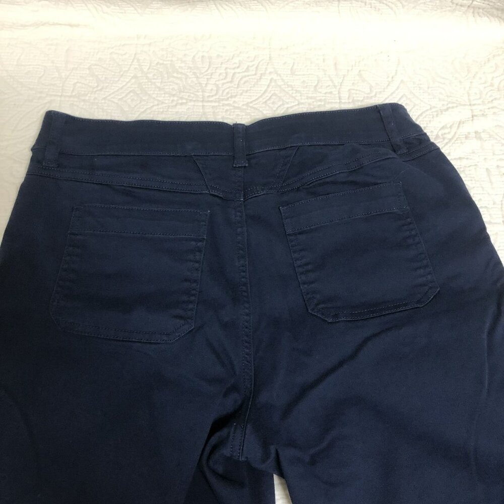 Khakis & Company Capri Pants Womens Navy Blue Size 8 Stretch - Picture 8 of 12